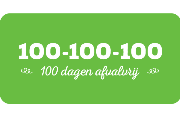 Het logo van de actie 100-100-100 in gemeente Goes